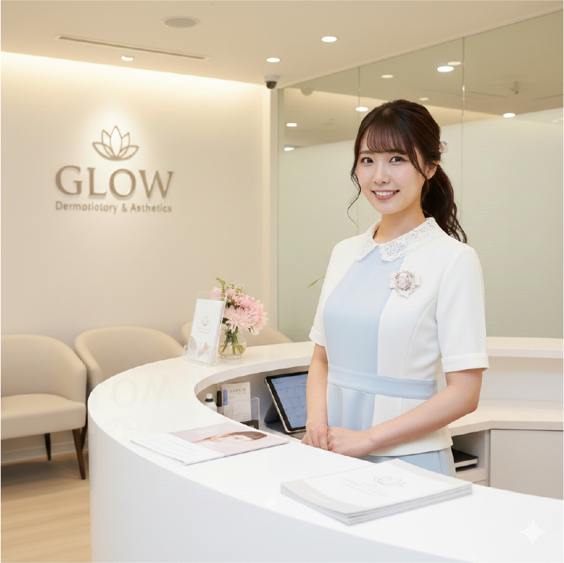 美容クリニックの受付で働くスタッフ